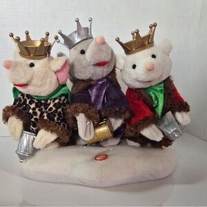 Gemmy Animated 3 Mice Singing Dancing Light Up Mice We Three Kings